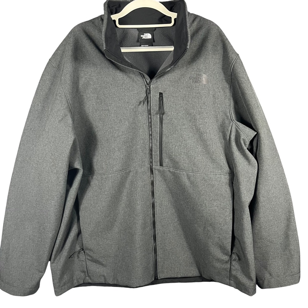 The North Face Apex Bionic Jacket Mens XXL Grey Softshell NFOA84HR Full Zip